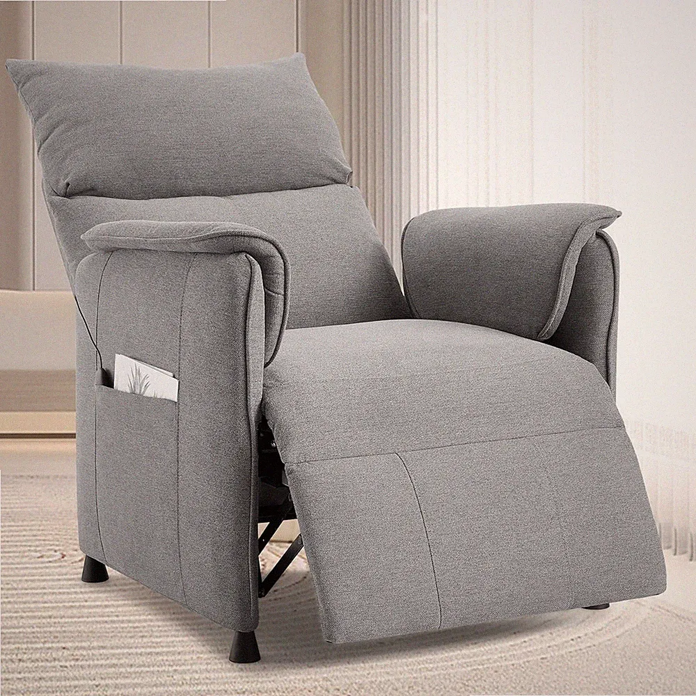 Electric Power Recliner with Heat & Massage,Remote Control Padded Chair for Home