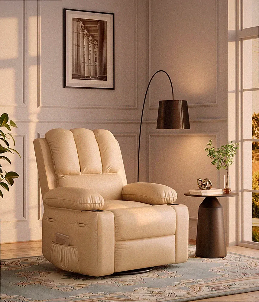 Oversized Manual Recliner Chair, Adjustable Home Theater Seating with Lumbar...